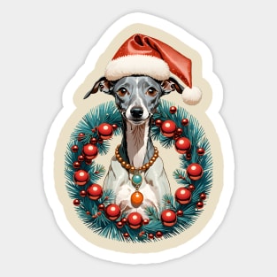 Xmas Greyhound Sticker